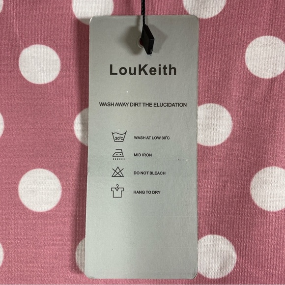 Ladies' LouKeith Pink Polka Dot Ruffle Tank Dress - Picture 3 of 5